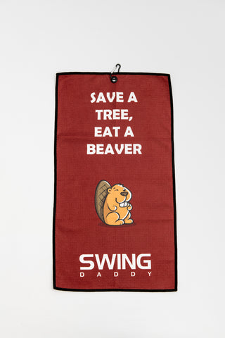 Golf Towel - Eat a Beaver