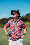 Golf Shirt - Party Polo - Retro Leopard
